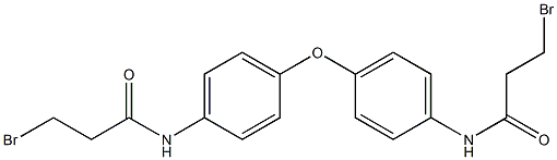 3-BROMO-N-(4-[4-(3-BROMO-PROPIONYLAMINO)-PHENOXY]-PHENYL)-PROPIONAMIDE Struktur