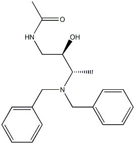 (2R,3S)-N-(3-DIBENZYLAMINO-2-HYDROXYBUTYL)ACETAMIDE Struktur