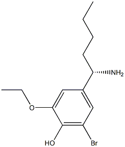 4-((1S)-1-AMINOPENTYL)-6-BROMO-2-ETHOXYPHENOL Struktur