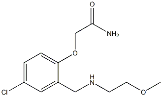 2-(4-CHLORO-2-(((2-METHOXYETHYL)AMINO)METHYL)PHENOXY)ACETAMIDE Struktur