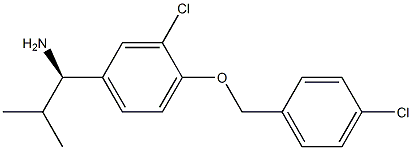 (1R)-1-(3-CHLORO-4-[(4-CHLOROPHENYL)METHOXY]PHENYL)-2-METHYLPROPYLAMINE Struktur