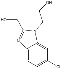 2-[6-CHLORO-2-(HYDROXYMETHYL)-1H-BENZIMIDAZOL-1-YL]ETHANOL Struktur