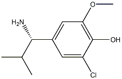 4-((1S)-1-AMINO-2-METHYLPROPYL)-2-CHLORO-6-METHOXYPHENOL Struktur