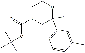 2-METHYL-2-M-TOLYL-MORPHOLINE-4-CARBOXYLIC ACID TERT-BUTYL ESTER Struktur