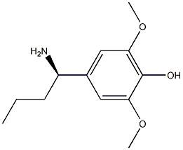 4-((1R)-1-AMINOBUTYL)-2,6-DIMETHOXYPHENOL Struktur