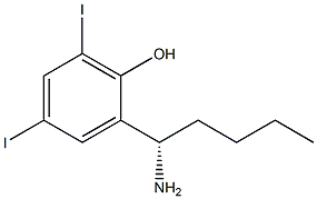 2-((1S)-1-AMINOPENTYL)-4,6-DIIODOPHENOL Struktur