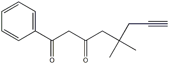 5,5-DIMETHYL-1-PHENYLOCT-7-YNE-1,3-DIONE Struktur