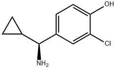 4-((1S)AMINOCYCLOPROPYLMETHYL)-2-CHLOROPHENOL Struktur