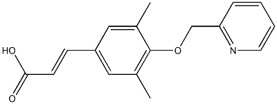 (2E)-3-[3,5-DIMETHYL-4-(PYRIDIN-2-YLMETHOXY)PHENYL]ACRYLIC ACID Struktur