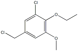 1-CHLORO-5-(CHLOROMETHYL)-2-ETHOXY-3-METHOXYBENZENE Struktur