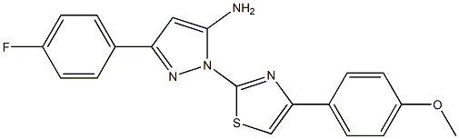 3-(4-FLUOROPHENYL)-1-[4-(4-METHOXYPHENYL)-1,3-THIAZOL-2-YL]-1H-PYRAZOL-5-AMINE Struktur