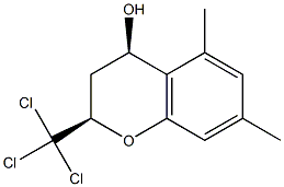 CIS-5,7-DIMETHYL-2-(TRICHLOROMETHYL)CHROMANE-4-OL Struktur