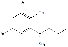 2-((1S)-1-AMINOBUTYL)-4,6-DIBROMOPHENOL Struktur