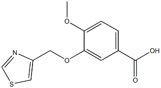 4-METHOXY-3-(1,3-THIAZOL-4-YLMETHOXY)BENZOIC ACID Struktur