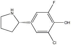 4-((2S)PYRROLIDIN-2-YL)-2-CHLORO-6-FLUOROPHENOL Struktur