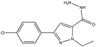 3-(4-CHLOROPHENYL)-1-ETHYL-1H-PYRAZOLE-5-CARBOHYDRAZIDE Struktur