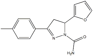 5-(FURAN-2-YL)-3-P-TOLYL-4,5-DIHYDRO-1H-PYRAZOLE-1-CARBOXAMIDE Struktur