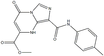 METHYL 8-{[(4-METHYLPHENYL)AMINO]CARBONYL}-4-OXO-1,4-DIHYDROIMIDAZO[1,5-A]PYRIMIDINE-2-CARBOXYLATE Struktur