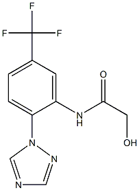 2-HYDROXY-N-[2-(1H-1,2,4-TRIAZOL-1-YL)-5-(TRIFLUOROMETHYL)PHENYL]ACETAMIDE Struktur