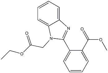 2-(1-ETHOXYCARBONYLMETHYL-1H-BENZOIMIDAZOL-2-YL)-BENZOIC ACID METHYL ESTER Struktur