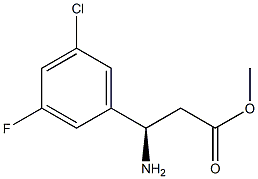 METHYL (3R)-3-AMINO-3-(5-CHLORO-3-FLUOROPHENYL)PROPANOATE Struktur