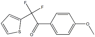 2,2-DIFLUORO-1-[4-(METHOXY)PHENYL]-2-(2-THIENYL)ETHANONE Struktur