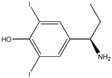 4-((1R)-1-AMINOPROPYL)-2,6-DIIODOPHENOL Struktur