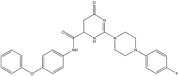 2-(4-(4-FLUOROPHENYL)PIPERAZIN-1-YL)-6-OXO-N-(4-PHENOXYPHENYL)-3,4,5,6-TETRAHYDROPYRIMIDINE-4-CARBOXAMIDE Struktur