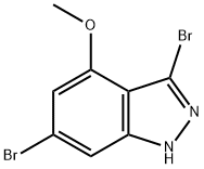 3,6-DIBROMO-4-METHOXY (1H)INDAZOLE Struktur