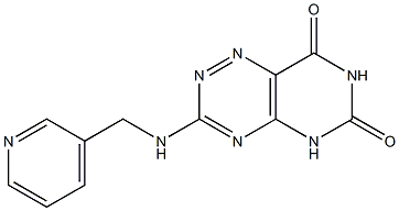 3-[(PYRIDIN-3-YLMETHYL)AMINO]PYRIMIDO[4,5-E][1,2,4]TRIAZINE-6,8(5H,7H)-DIONE Struktur