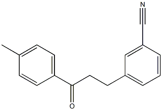 3-(3-CYANOPHENYL)-4'-METHYLPROPIOPHENONE Struktur