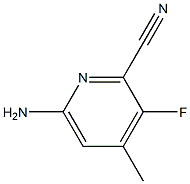 6-AMINO-3-FLUORO-4-METHYLPYRIDINE-2-CARBONITRILE Struktur