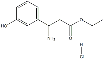 3-AMINO-3-(3-HYDROXY-PHENYL)-PROPIONIC ACID ETHYL ESTER HCL Struktur