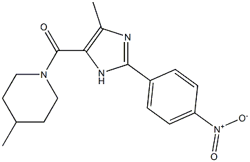 [5-METHYL-2-(4-NITRO-PHENYL)-3H-IMIDAZOL-4-YL]-(4-METHYL-PIPERIDIN-1-YL)-METHANONE Struktur