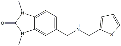 1,3-DIMETHYL-5-(((THIEN-2-YLMETHYL)AMINO)METHYL)-1,3-DIHYDRO-2H-BENZIMIDAZOL-2-ONE Struktur