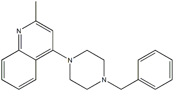 4-(4-BENZYLPIPERAZIN-1-YL)-2-METHYLQUINOLINE Struktur