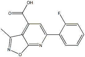 6-(2-FLUOROPHENYL)-3-METHYLISOXAZOLO[5,4-B]PYRIDINE-4-CARBOXYLIC ACID Struktur