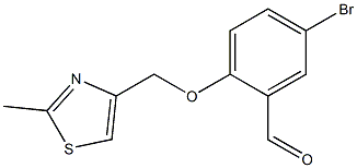 5-BROMO-2-[(2-METHYL-1,3-THIAZOL-4-YL)METHOXY]BENZALDEHYDE Struktur