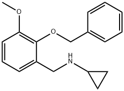 N-(2-(BENZYLOXY)-3-METHOXYBENZYL)CYCLOPROPANAMINE Struktur