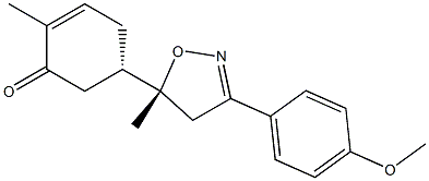 (5S)-5-[(5R)-3-(4-METHOXYPHENYL)-5-METHYL-4,5-DIHYDROISOXAZOL-5-YL]-2-METHYLCYCLOHEX-2-EN-1-ONE Struktur