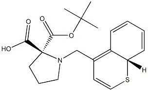 BOC-(S)-ALPHA-(BENZO[B]THIOPHENYLMETHYL)PROLINE Struktur