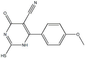 2-MERCAPTO-6-(4-METHOXYPHENYL)-4-OXO-1,4-DIHYDROPYRIMIDINE-5-CARBONITRILE Struktur