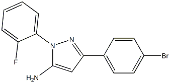 3-(4-BROMOPHENYL)-1-(2-FLUOROPHENYL)-1H-PYRAZOL-5-AMINE Struktur