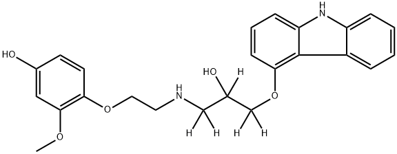 4'-HYDROXYPHENYL CARVEDILOL-D5 Struktur