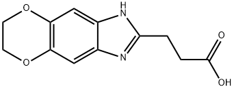 3-(6,7-DIHYDRO-1H-5,8-DIOXA-1,3-DIAZA-CYCLOPENTA[B]NAPHTHALEN-2-YL)-PROPIONIC ACID Struktur