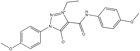 3-ETHYL-1-(4-METHOXYPHENYL)-4-{[(4-METHOXYPHENYL)AMINO]CARBONYL}-1H-1,2,3-TRIAZOL-3-IUM-5-OLATE Struktur