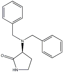 (S)-(-)-3-N,N-DIBENZYLAMINOPYRROLIDIN-2-ONE Struktur