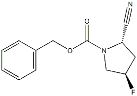 N-CBZ-TRANS-4-FLUORO-L-PROLINONITRILE Struktur