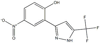 4-NITRO-2-[5-(TRIFLUOROMETHYL)-1H-PYRAZOL-3-YL]PHENOL Struktur