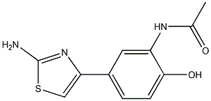 N-[5-(2-AMINO-1,3-THIAZOL-4-YL)-2-HYDROXYPHENYL]ACETAMIDE Struktur